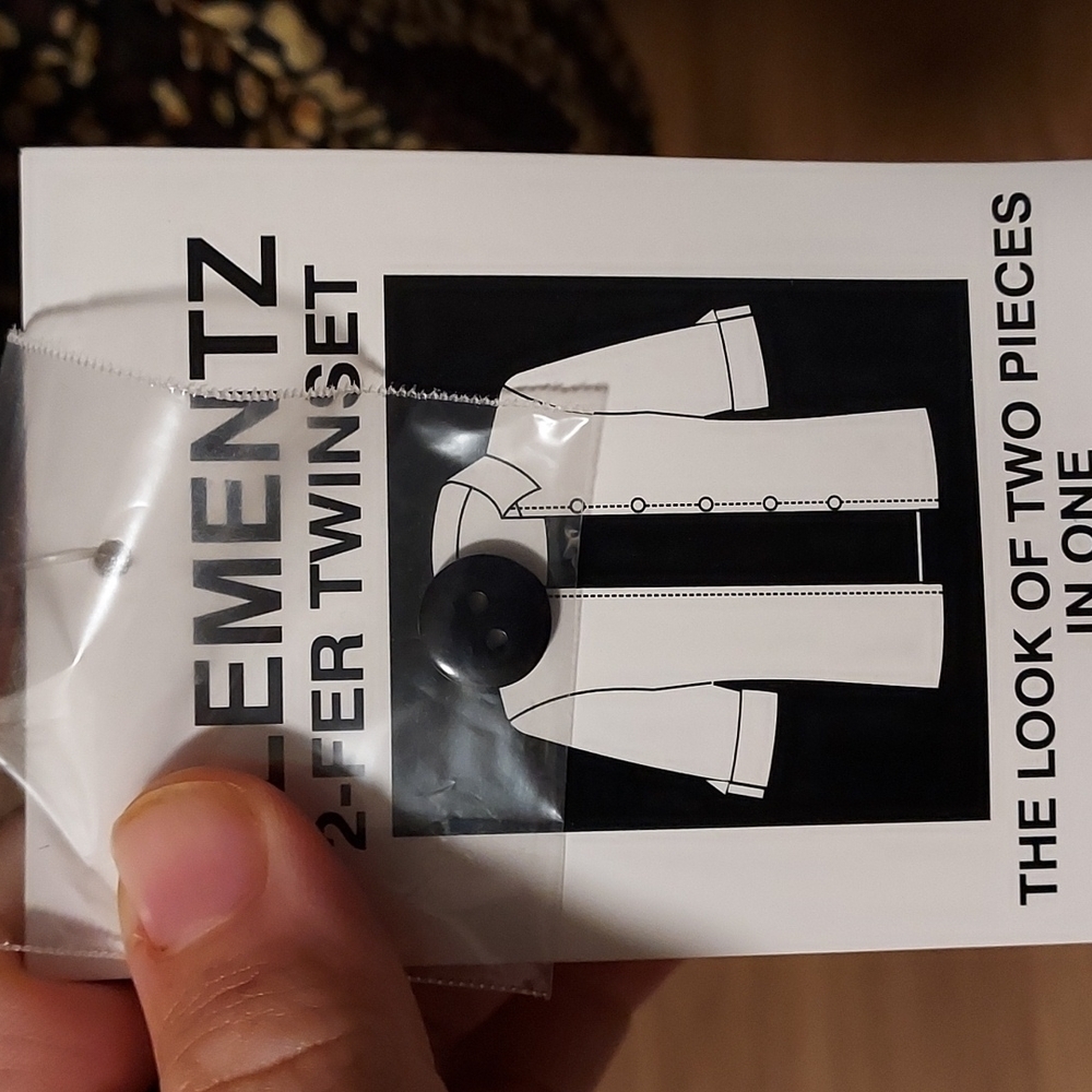 ELEMENTZ blouse 2 fer twinset the look of two pieces in one new size L - Picture 10 of 13